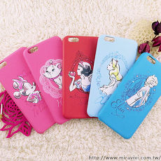 【Disney】迪士尼iPhone6 Plus / 6S Plus施華洛世奇水鑽5.5皮革保護殼-公主系列6Plus.6SPlus-瑪莉貓