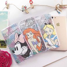 【Disney】迪士尼iPhone7施華洛世奇水鑽4.7防摔氣墊空壓保護套-米妮/愛麗絲/艾利兒