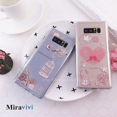 Miravivi原創時尚 Samsung Galaxy Note8施華洛世奇水鑽 永恆愛語 防摔氣墊空壓保護套