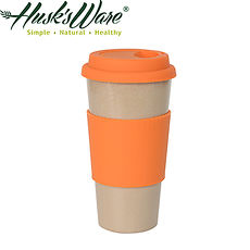 【美國Husk’s ware】稻殼天然無毒環保咖啡隨行杯-熱帶橙