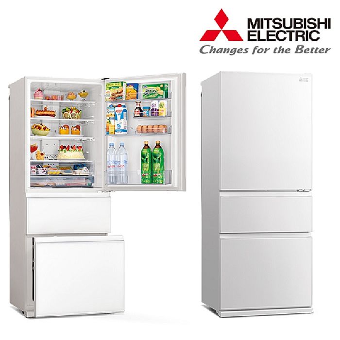 【領券再折千】MITSUBISH 三菱 三門450L一級能變頻玻璃鏡面冰箱MR-CGX45EP -含基本安裝+舊機回收