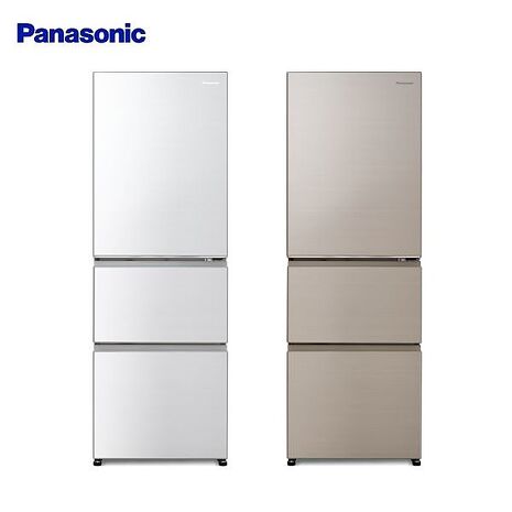 Panasonic 國際牌 ECONAVI 385L三門變頻電冰箱(全平面鋼板) NR-C384HV -含基本安裝+舊機回收N1(香檳金)
