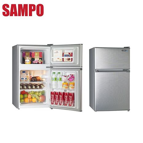 【結帳再享91折】SAMPO 聲寶 92L 定頻雙門小冰箱 SR-C09G -含基本安裝+舊機回收