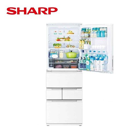 SHARP 夏普 五門504L 變頻左右開冰箱 SJ-MW51KT -含基本安裝+舊機回收(W)典雅白