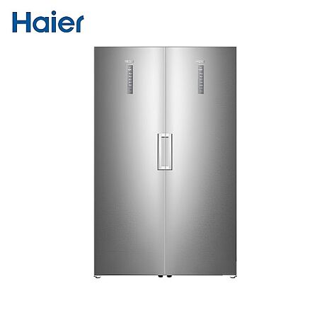 【領券再折千】Haier 海爾 直立無霜雙拼冷凍冷藏櫃(雙拼含接合器) HUF-330-DOUBLE - 含基本安裝+舊機回收