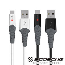 SCOSCHE Micro USB 閃電充電線180cm(6呎)個性黑